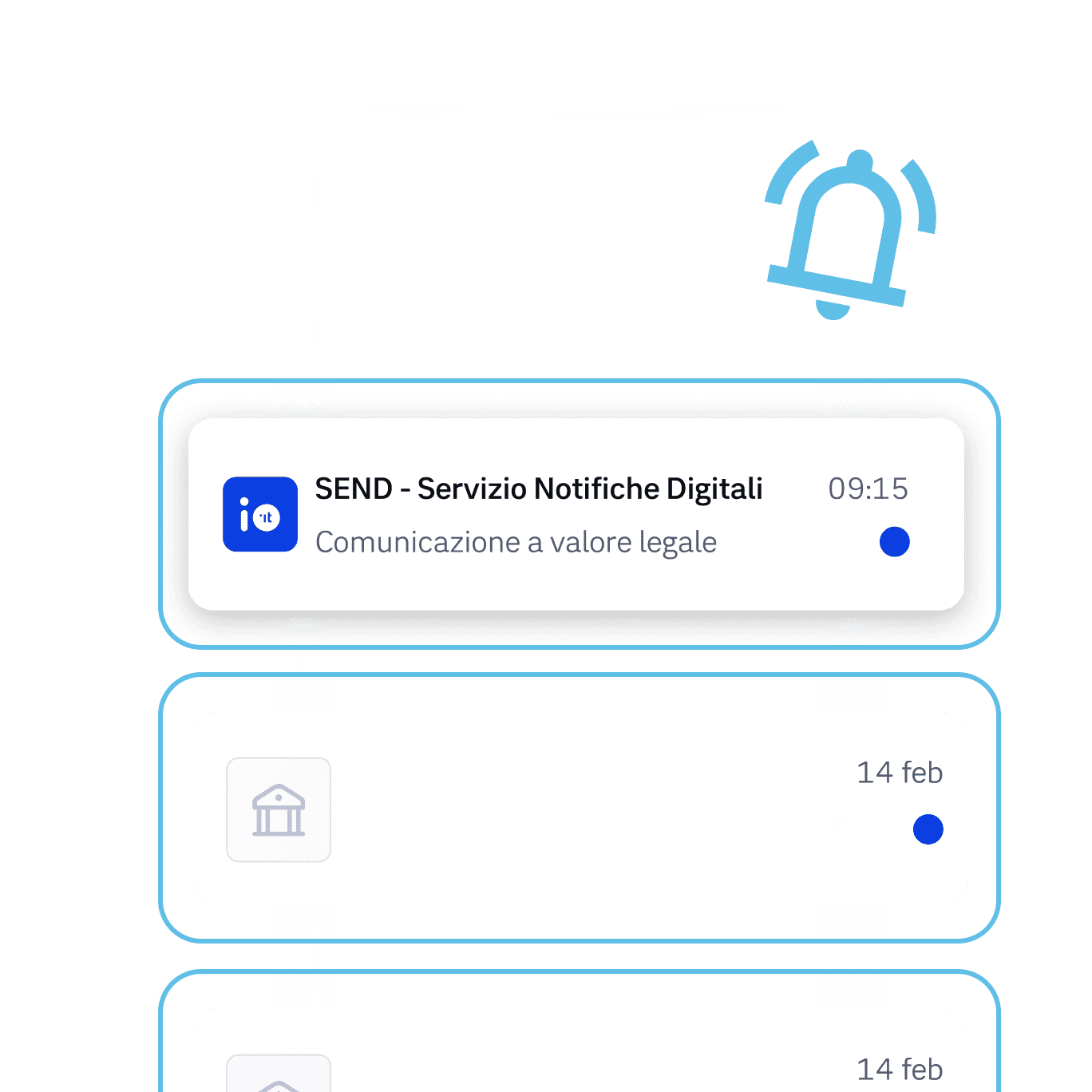 Notifica digitale visualizzata su smartphone, inviata dal Servizio Notifiche Digitali (SEND), contenente una comunicazione a valore legale.